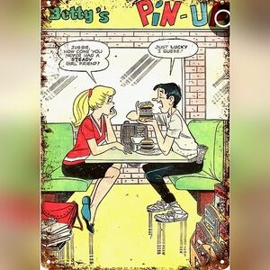 Betty & Jughead Comics Aluminum Decorative Sign